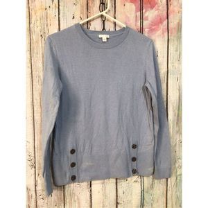 J. Jill Powder Blue Sweater With Button Accents Size XS 🌸